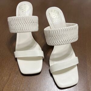 Vince Camuto Bofirrd Leather Stiletto Mules, Creamy White VC-BOFIRRD